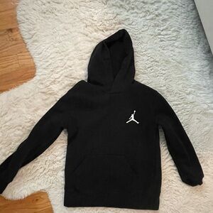 Jordan Kids Black Hoodie with White Logo